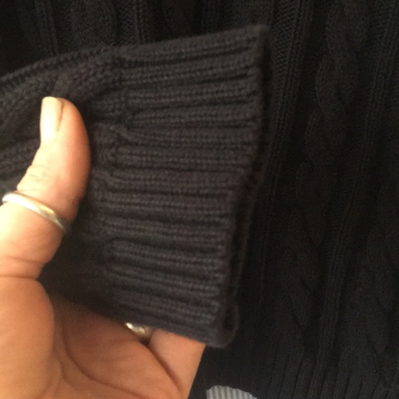 Lauren Ralph Lauren Black Cable Knit Sweater Sz 1xSOLD - Picture 4 of 4